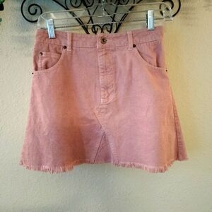 White Crow Mauve Corduroy Mini Skirt.  Size 27 about a Size 4/6